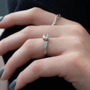  The Pave Twig Round Moissanite Ring 18k White Gold 004 Final