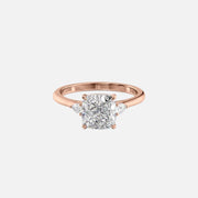  The Pears Liv Cushion Lab Diamond Ring 18k Rose Gold 001