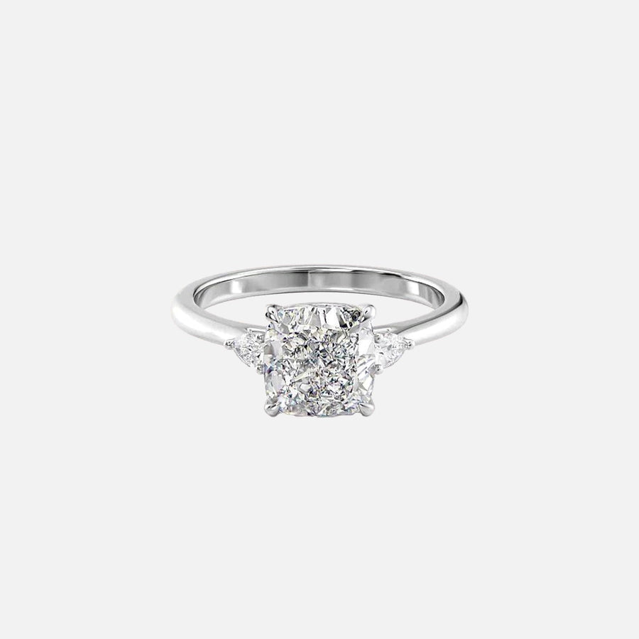  The Pears Liv Cushion Lab Diamond Ring 18k White Gold 001