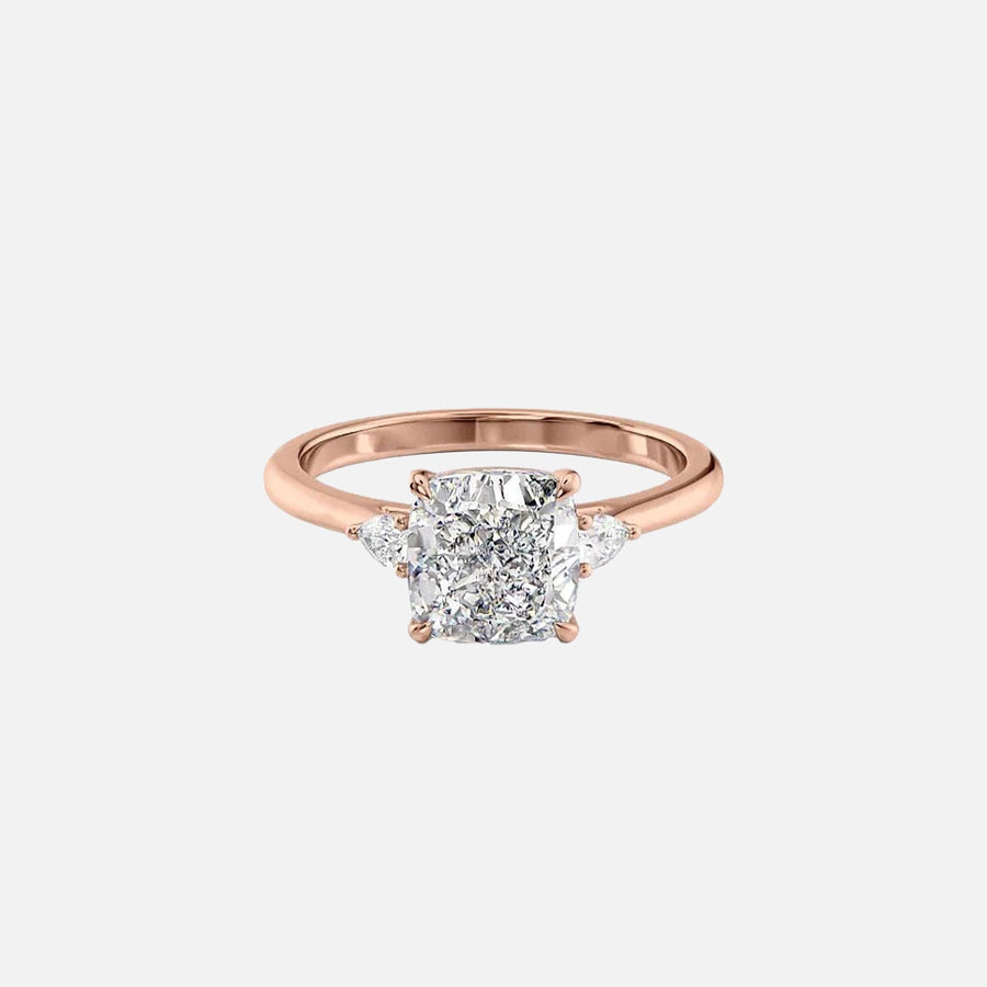 The Pears Liv Cushion Moissanite Ring 14k Rose Gold 001