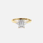The Pears Liv Emerald Lab Diamond Ring 14k Yellow Gold 001