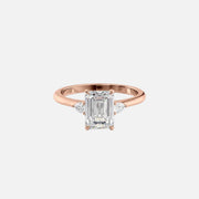 The Pears Liv Emerald Lab Diamond Ring 18k Rose Gold 001