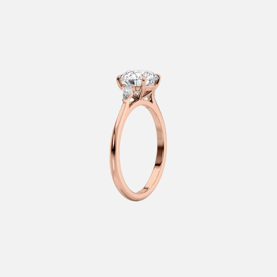  The Pears Liv Emerald Lab Diamond Ring 18k Rose Gold 002