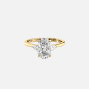 The Pears Liv Oval Lab Diamond Ring 14k Yellow Gold 001