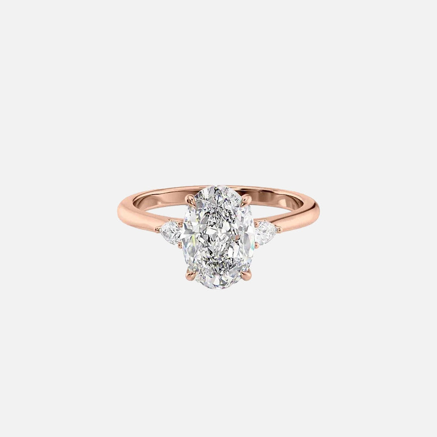  The Pears Liv Oval Lab Diamond Ring 18k Rose Gold 001