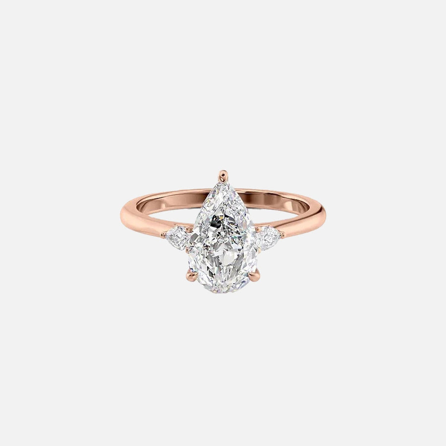 The Pears Liv Pear Moissanite Ring 14k Rose Gold 001