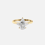 The Pears Liv Pear Moissanite Ring 14k Yellow Gold 001