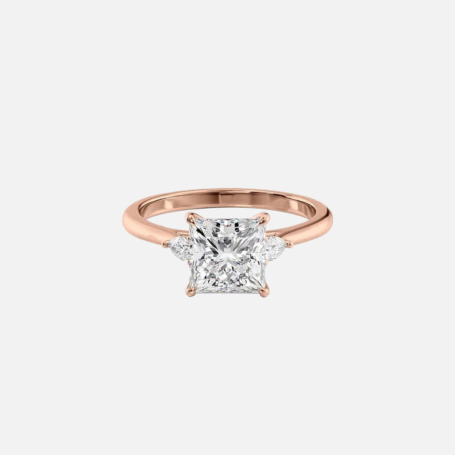  The Pears Liv Princess Lab Diamond Ring 14k Rose Gold 001