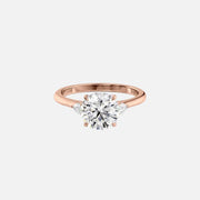  The Pears Liv Round Lab Diamond Ring 14k Rose Gold 001
