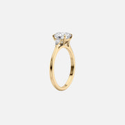  The Pears Liv Round Lab Diamond Ring 14k Yellow Gold 002