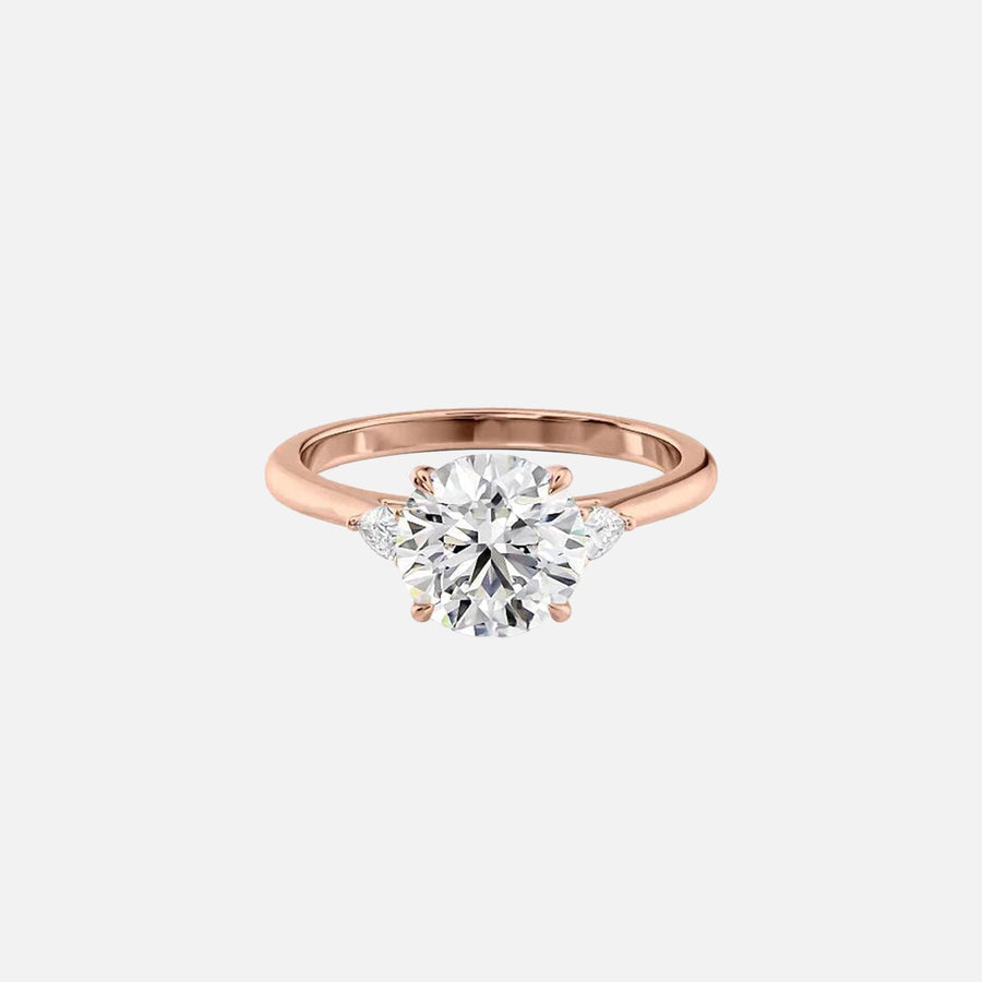  The Pears Liv Round Lab Diamond Ring 18k Rose Gold 001