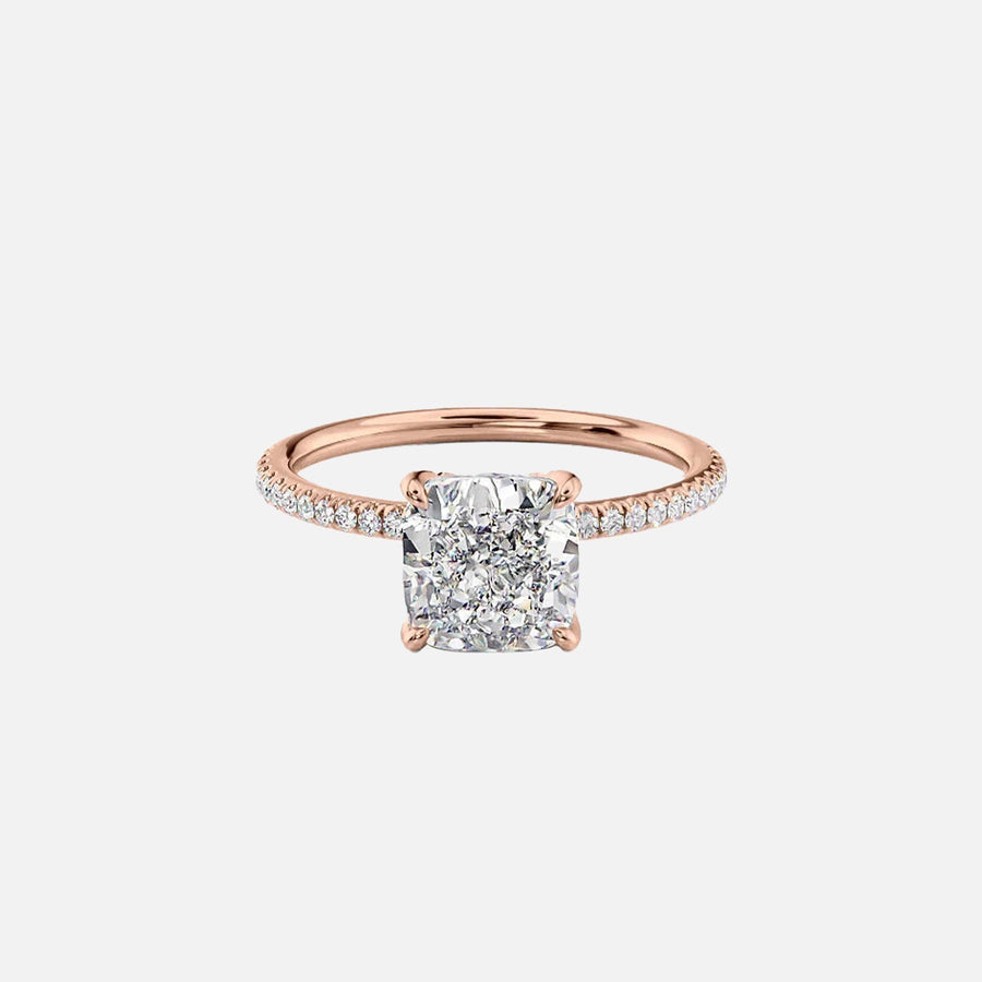 The Petal Cushion Pave Moissanite Ring - KNT - Engagement Rings, Wedding Bands & Fine Jewelry