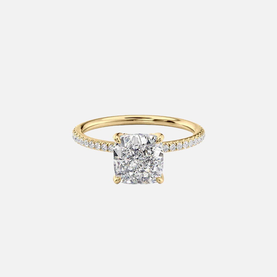 The Petal Cushion Pave Moissanite Ring - KNT - Engagement Rings, Wedding Bands & Fine Jewelry