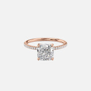 The Petal Cushion Pave Moissanite Ring - KNT - Engagement Rings, Wedding Bands & Fine Jewelry
