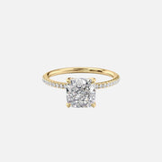 The Petal Cushion Pave Moissanite Ring - KNT - Engagement Rings, Wedding Bands & Fine Jewelry