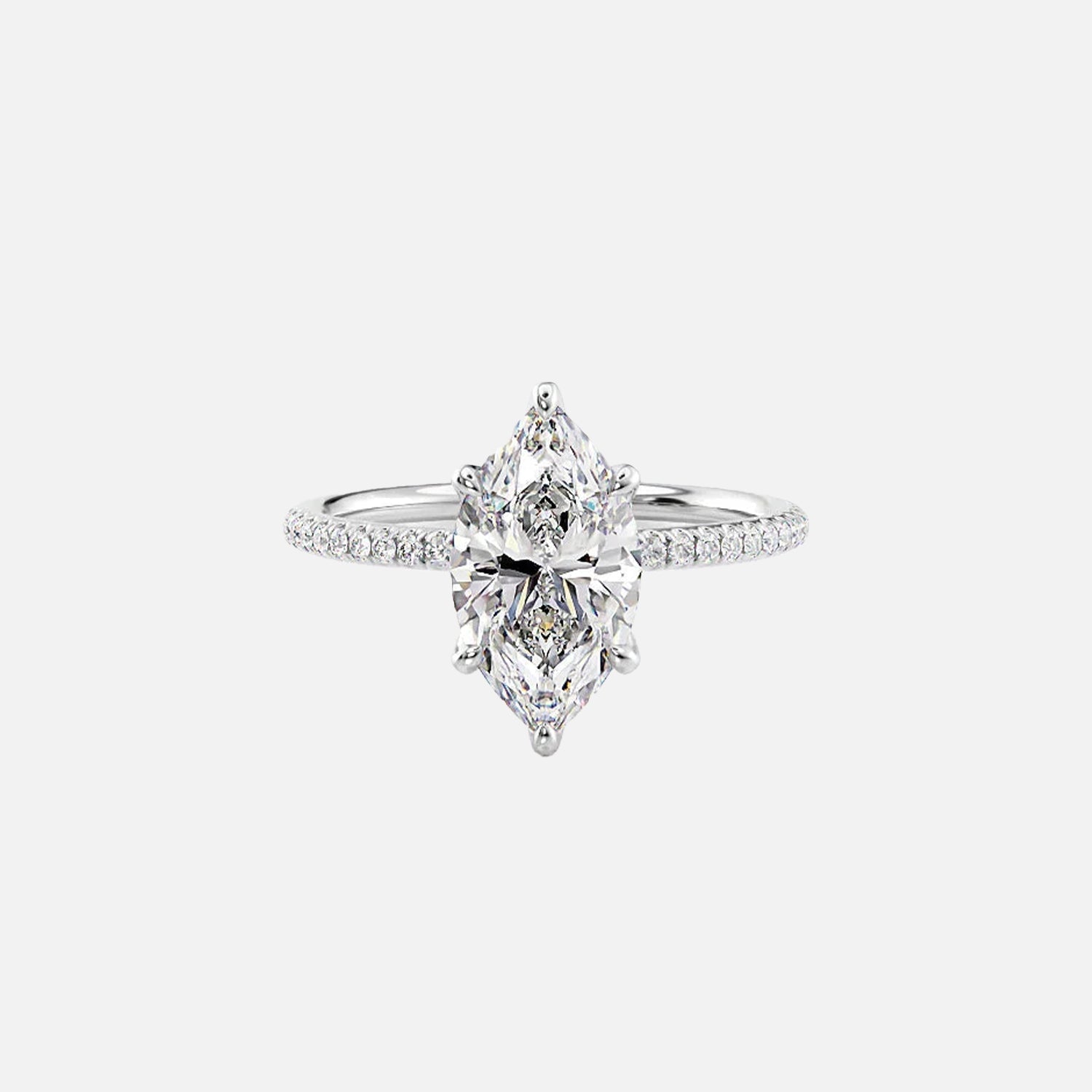 The Petal Marquise Pave Moissanite Ring - KNT - Engagement Rings, Wedding Bands & Fine Jewelry