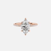 The Petal Marquise Pave Moissanite Ring - KNT - Engagement Rings, Wedding Bands & Fine Jewelry