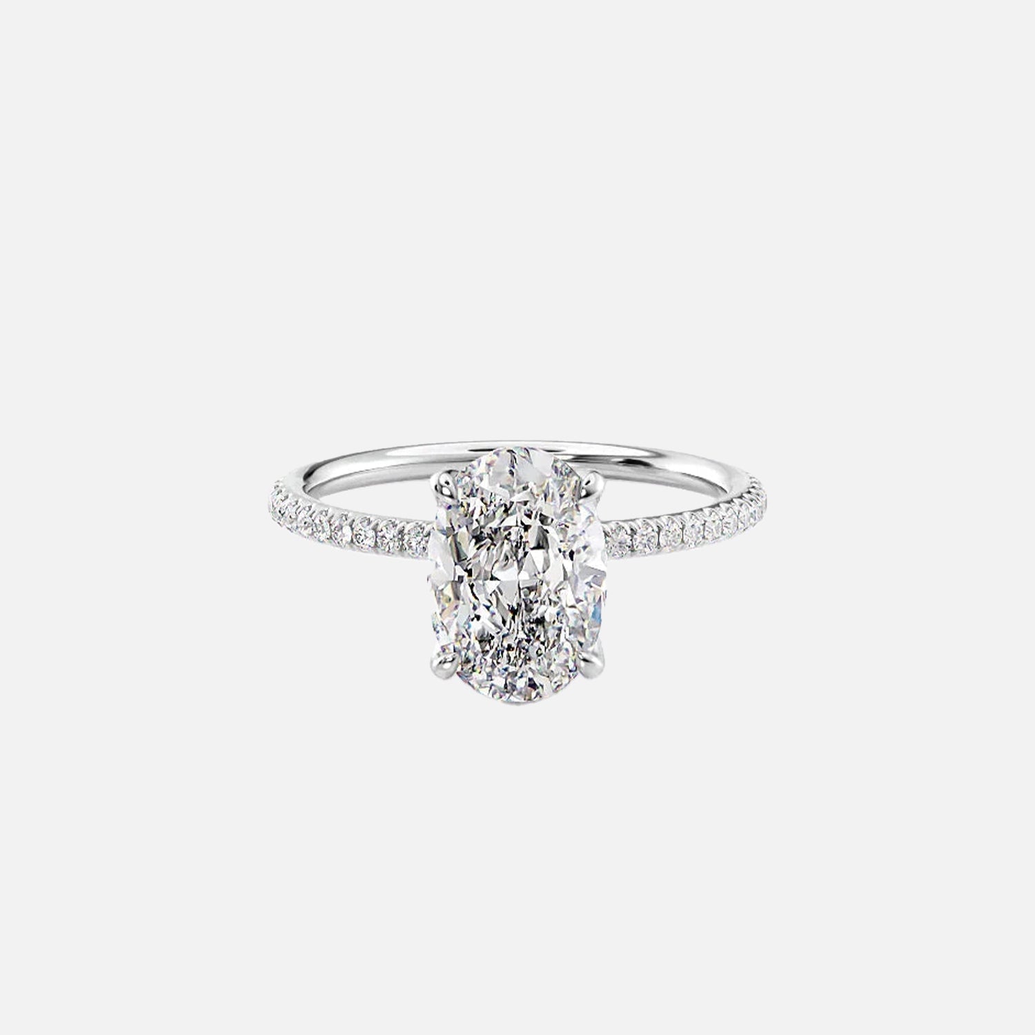 The Petal Oval Pave Moissanite Ring - KNT - Engagement Rings, Wedding Bands & Fine Jewelry