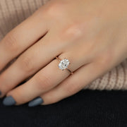 The Petal Oval Solitaire Moissanite Ring - KNT - Engagement Rings, Wedding Bands & Fine Jewelry
