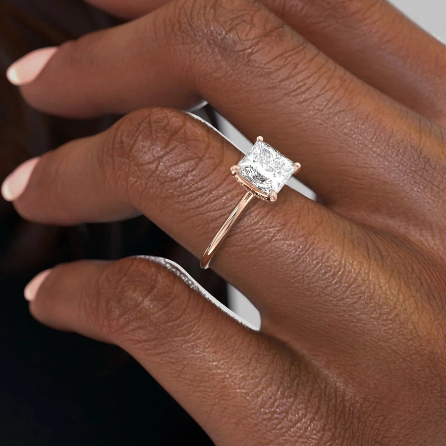 The Petal Princess Solitaire Moissanite Ring - KNT - Engagement Rings, Wedding Bands & Fine Jewelry