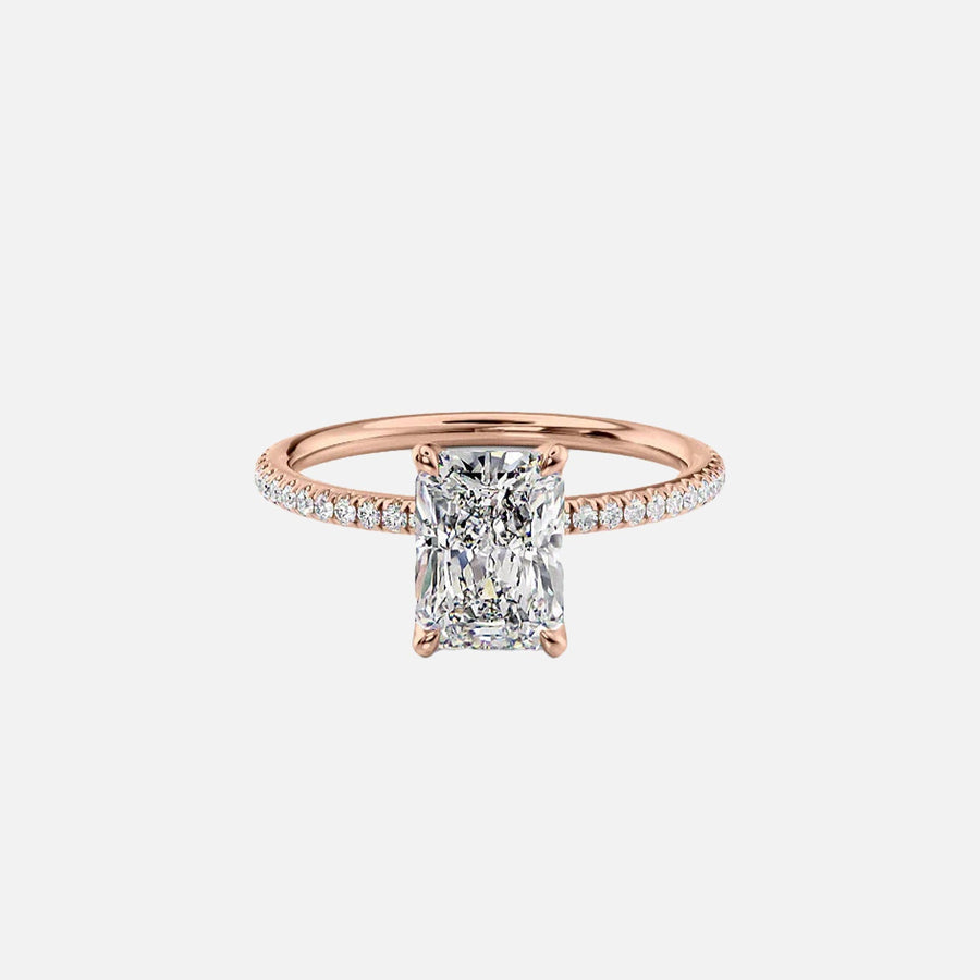 The Petal Radiant Pave Moissanite Ring - KNT - Engagement Rings, Wedding Bands & Fine Jewelry
