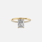 The Petal Radiant Pave Moissanite Ring - KNT - Engagement Rings, Wedding Bands & Fine Jewelry