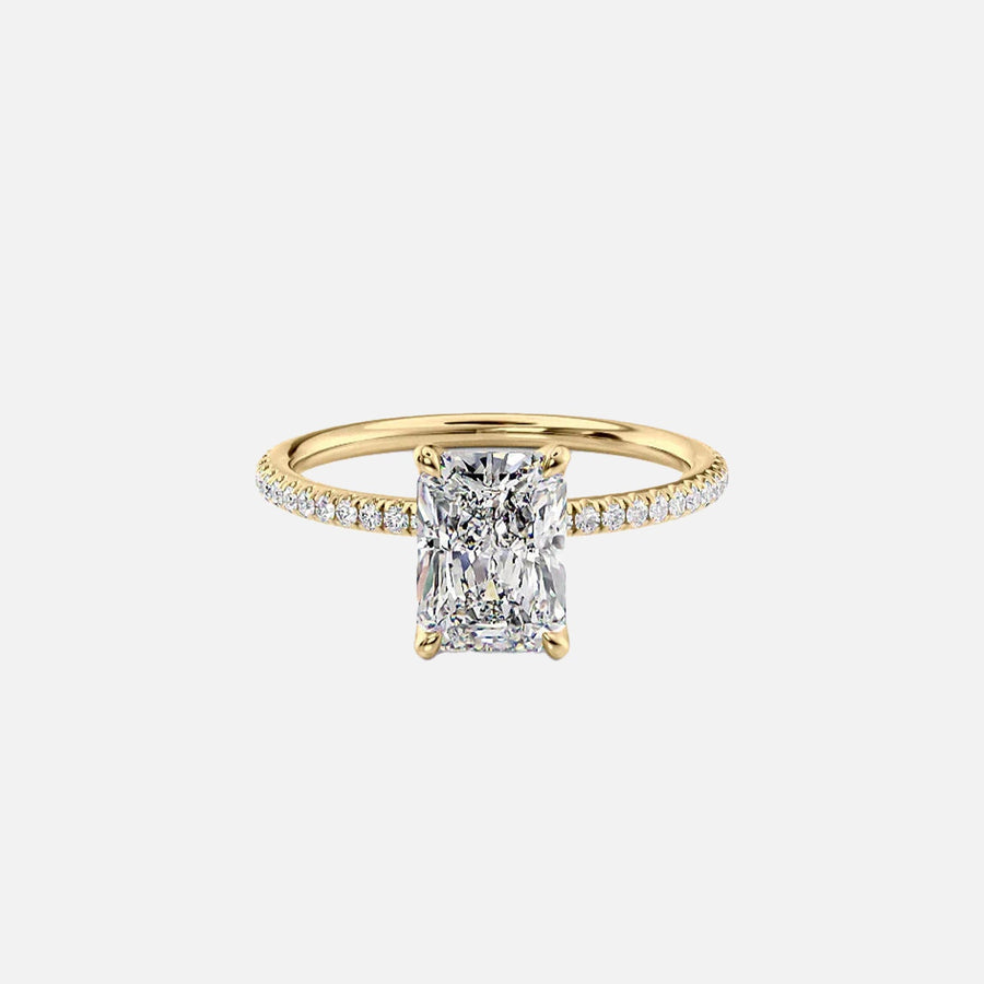 The Petal Radiant Pave Moissanite Ring - KNT - Engagement Rings, Wedding Bands & Fine Jewelry