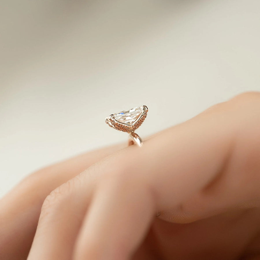 The Petal Radiant Solitaire Moissanite Ring - KNT - Engagement Rings, Wedding Bands & Fine Jewelry