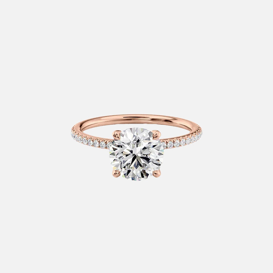 The Petal Round Pave Moissanite Ring - KNT - Engagement Rings, Wedding Bands & Fine Jewelry