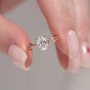  The Polished Twig Polished Oval Lab Diamond Ring 14k Rose Gold 003 Final