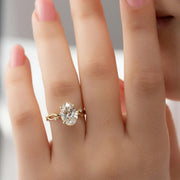  The Polished Twig Polished Oval Lab Diamond Ring 18k Yellow Gold 003 Final