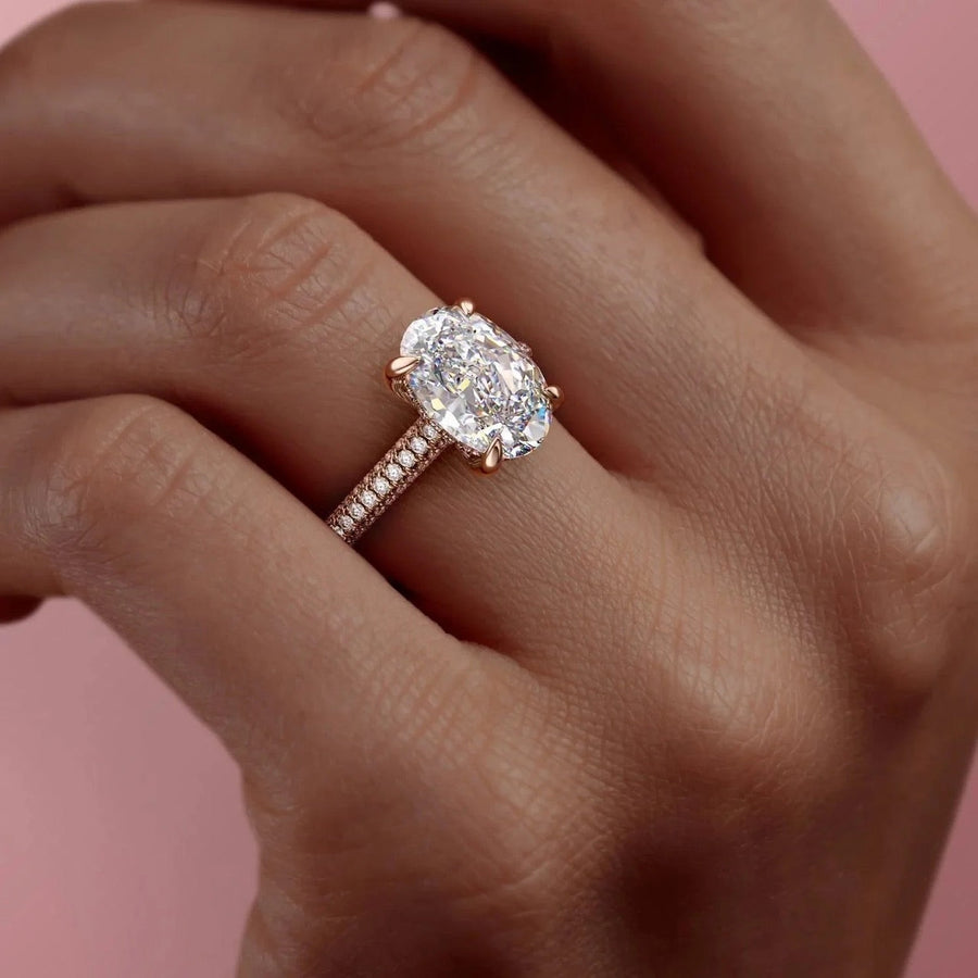  The Rachel Oval Lab Diamond Ring 14k Rose Gold 004 Final