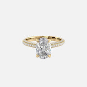 The Rachel Oval Lab Diamond Ring 14k Yellow Gold 001