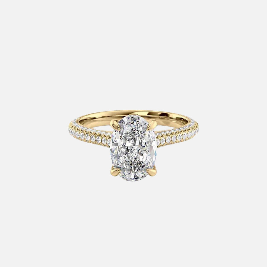 The Rachel Oval Lab Diamond Ring 14k Yellow Gold 001