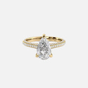 The Rachel Pear Lab Diamond Ring 14k Yellow Gold 001
