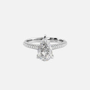  The Rachel Pear Lab Diamond Ring 18k White Gold 001