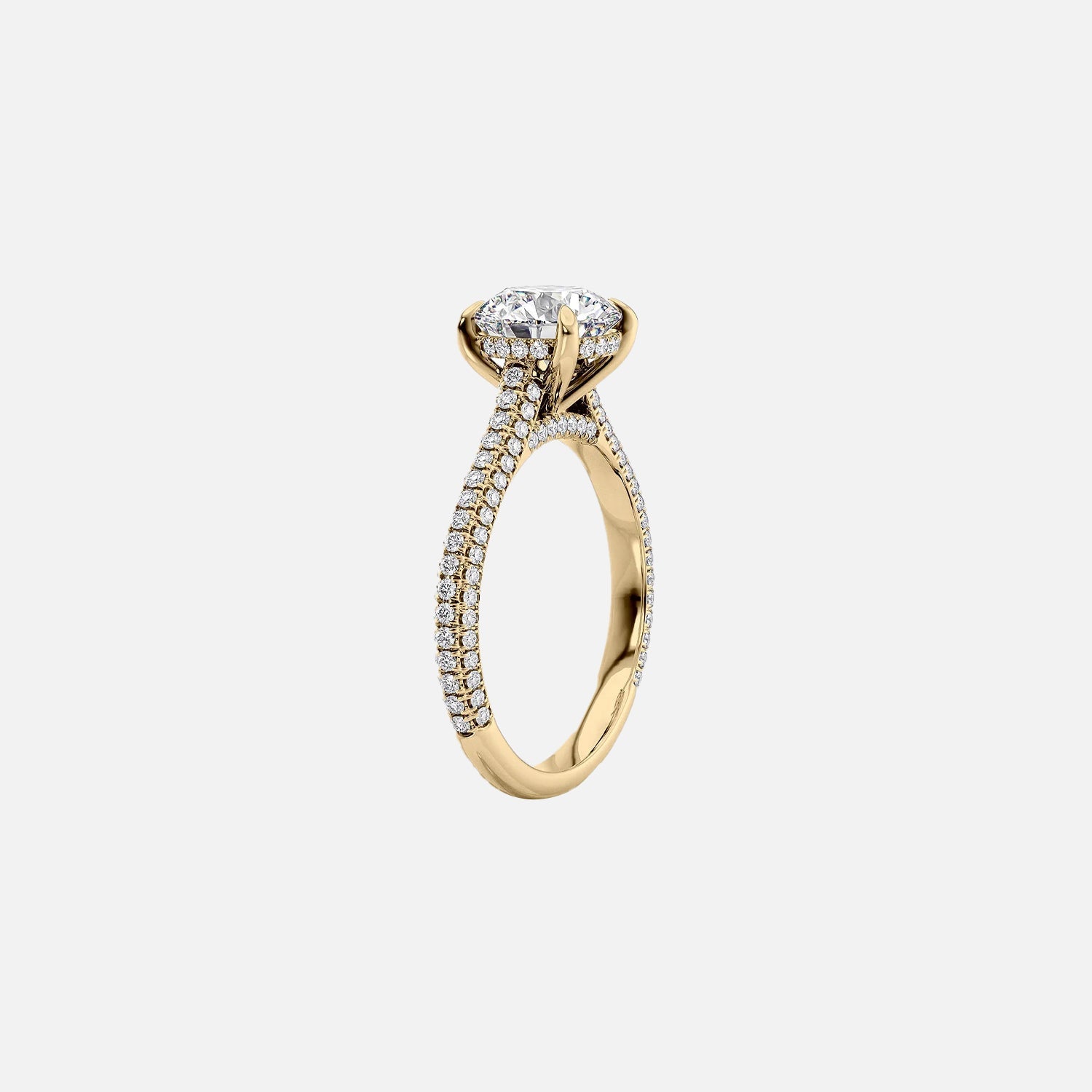 The Rachel Pear Moissanite Ring 14k Yellow Gold 002