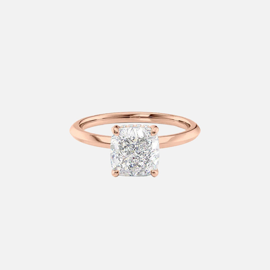 The Razor Cushion Solitaire Moissanite Ring - KNT - Engagement Rings, Wedding Bands & Fine Jewelry