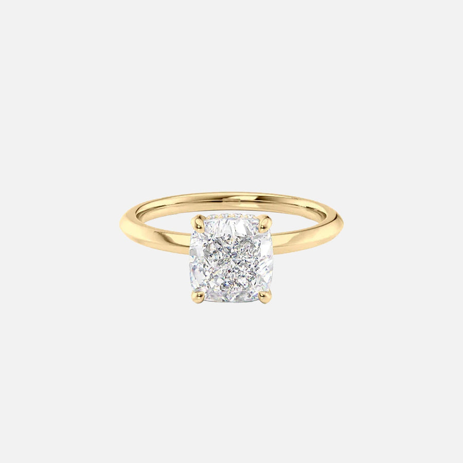 The Razor Cushion Solitaire Moissanite Ring - KNT - Engagement Rings, Wedding Bands & Fine Jewelry