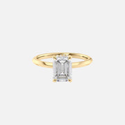 The Razor Emerald Solitaire Moissanite Ring - KNT - Engagement Rings, Wedding Bands & Fine Jewelry