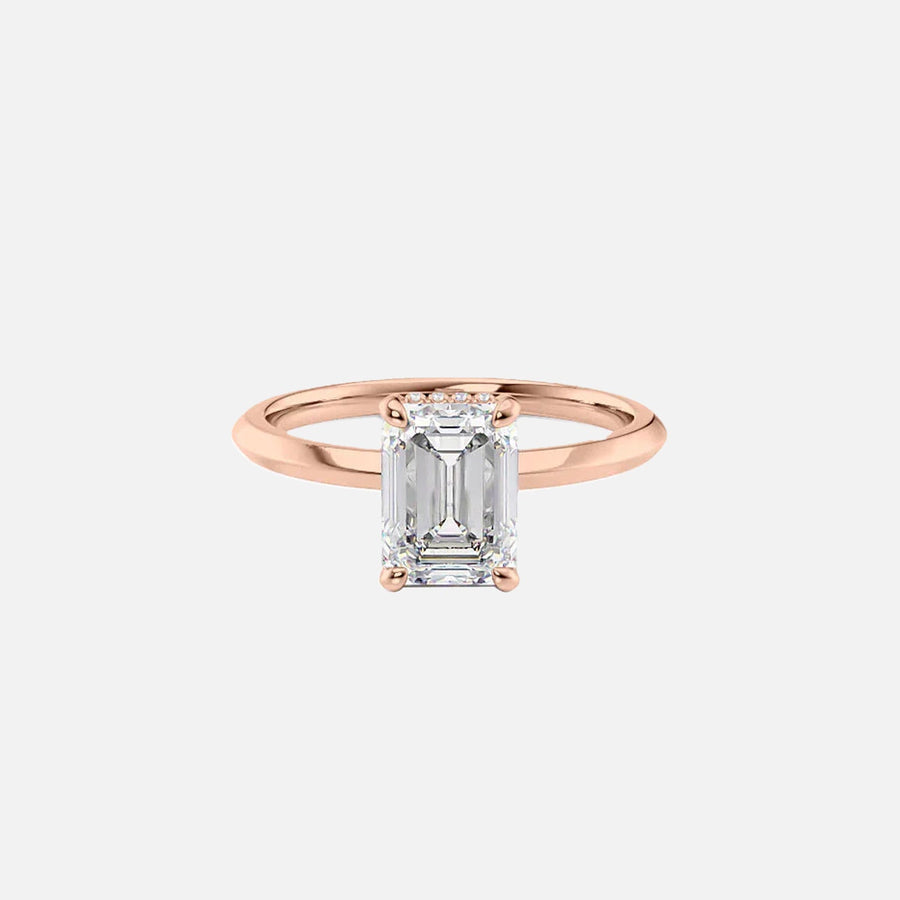 The Razor Emerald Solitaire Moissanite Ring - KNT - Engagement Rings, Wedding Bands & Fine Jewelry