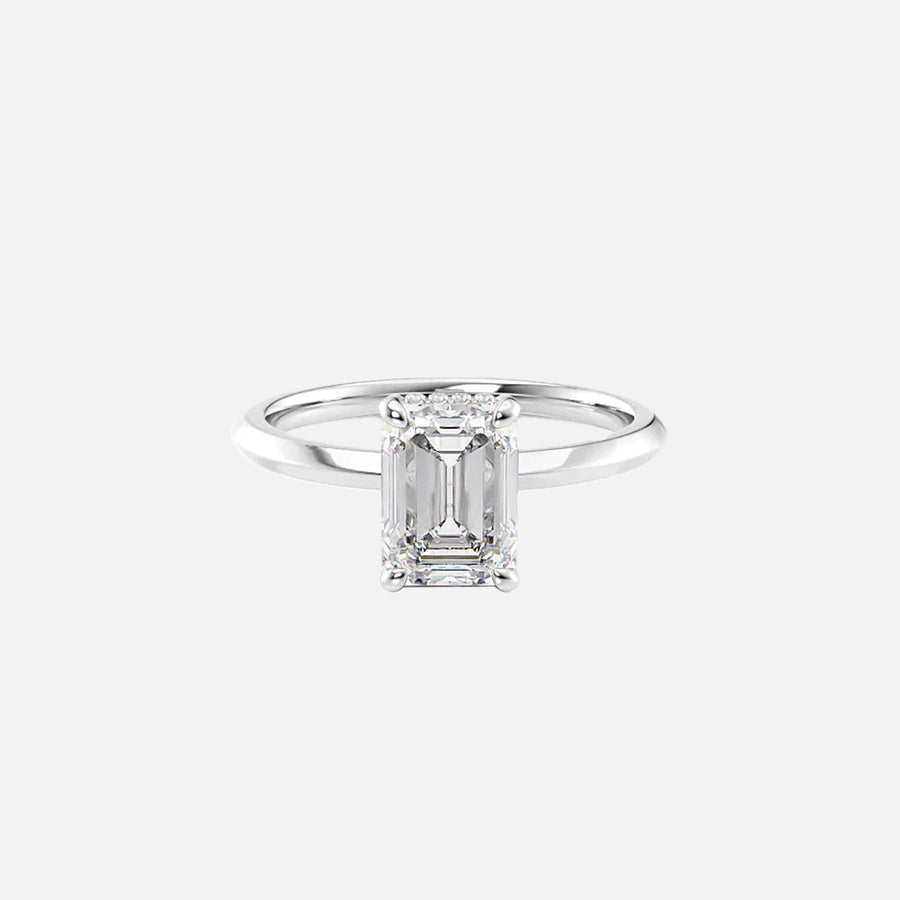The Razor Emerald Solitaire Moissanite Ring - KNT - Engagement Rings, Wedding Bands & Fine Jewelry