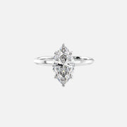  The Razor Kamellie Marquise Moissanite Ring 18k White Gold 001