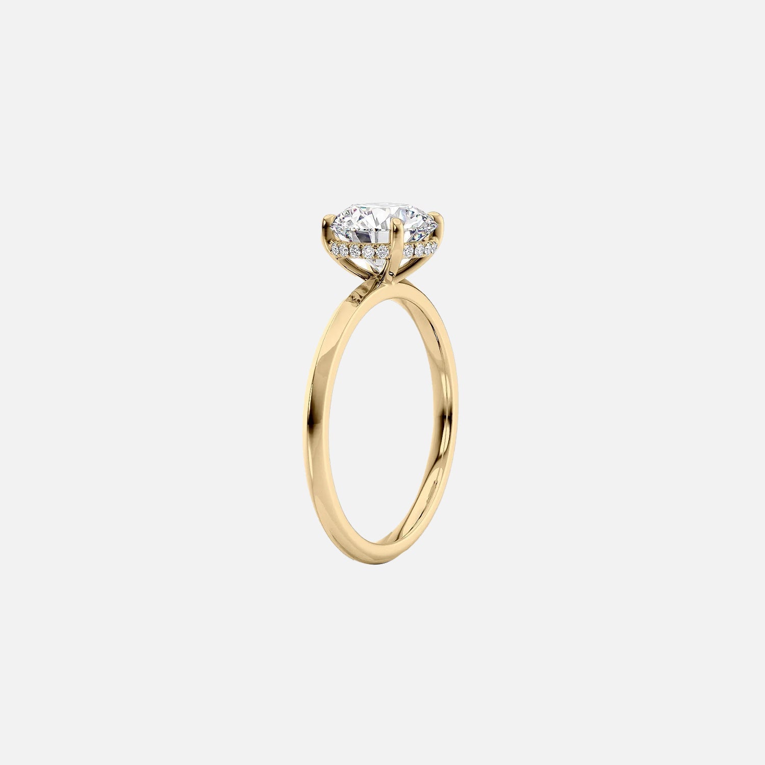  The Razor Kamellie Pear Moissanite Ring 14k Yellow Gold 002