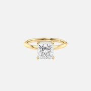 The Razor Kamellie Princess Moissanite Ring 14k Yellow Gold 001