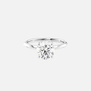  The Razor Kamellie Round Moissanite Ring 18k White Gold 001