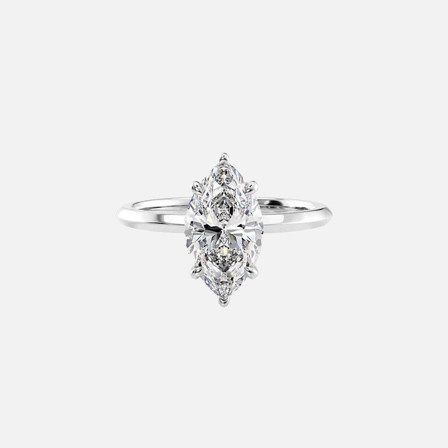 The Razor Marquise Solitaire Moissanite Ring - KNT - Engagement Rings, Wedding Bands & Fine Jewelry