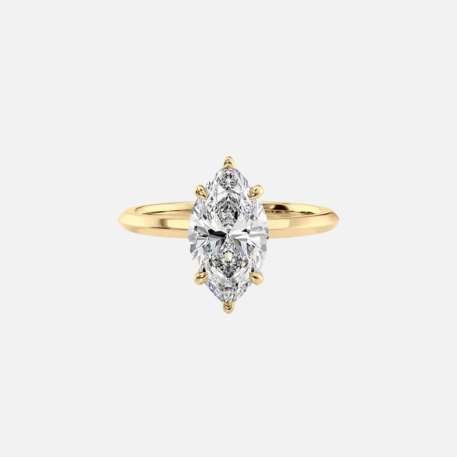 The Razor Marquise Solitaire Moissanite Ring - KNT - Engagement Rings, Wedding Bands & Fine Jewelry