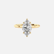 The Razor Marquise Solitaire Moissanite Ring - KNT - Engagement Rings, Wedding Bands & Fine Jewelry