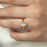 The Razor Oval Solitaire Moissanite Ring - KNT - Engagement Rings, Wedding Bands & Fine Jewelry